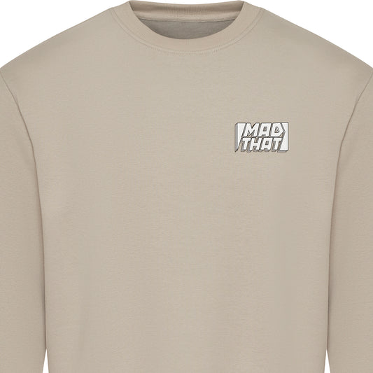 Mad That Left Pocket Logo Sweatshirt | White Static