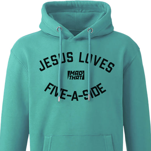 Jesus Loves Five-A-Side Hoodie