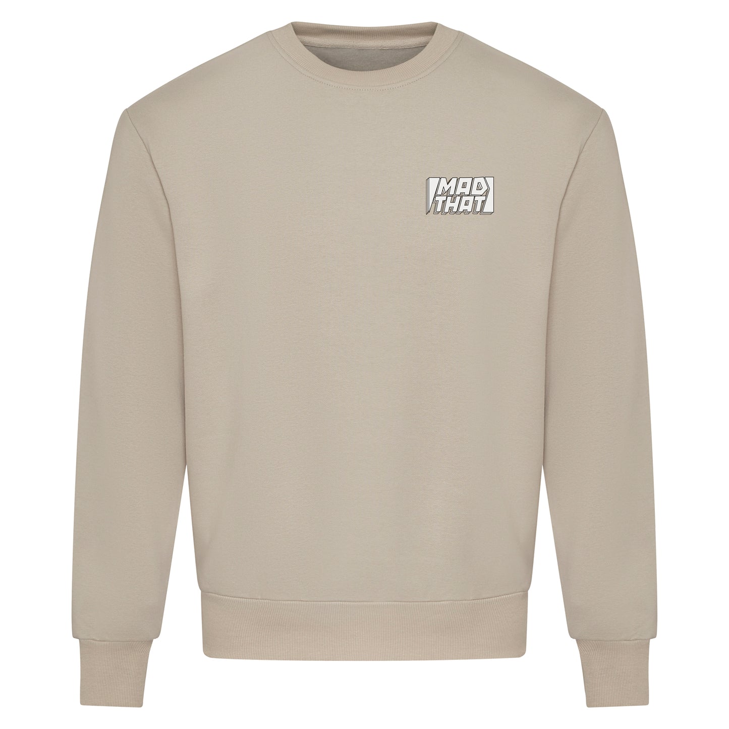 Mad That Left Pocket Logo Sweatshirt | White Static