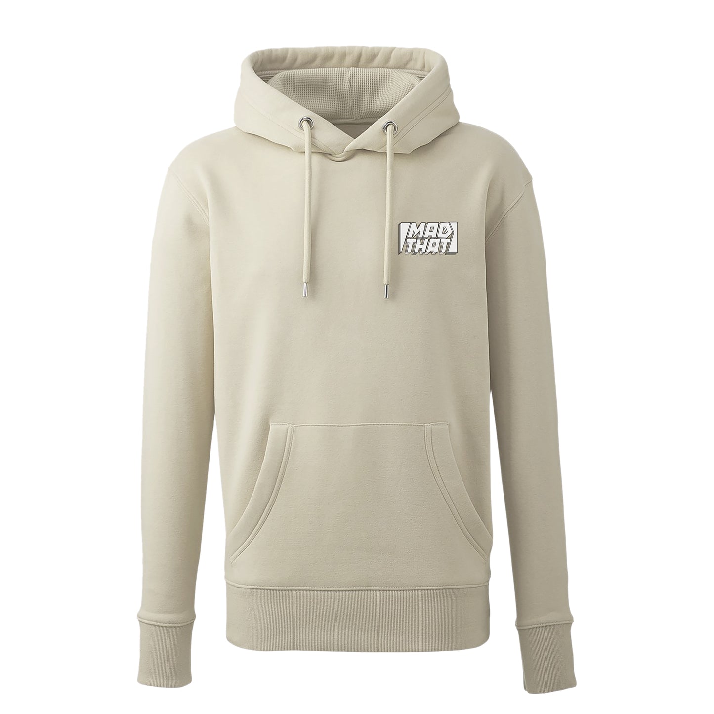 Mad That Left Pocket Logo Hoodie | White Static