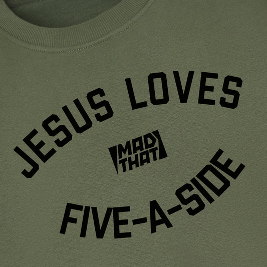 Jesus Loves Five-A-Side Sweatshirt